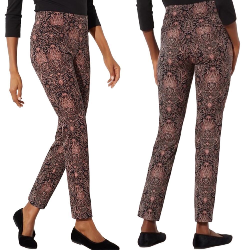 Soft Surroundings Superla Stretch Pull On Celestial Straight Leg Pants Size 1X